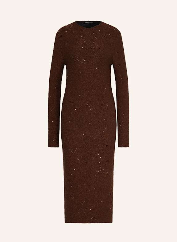 FABIANA FILIPPI Kleid mit Pailletten BRAUN