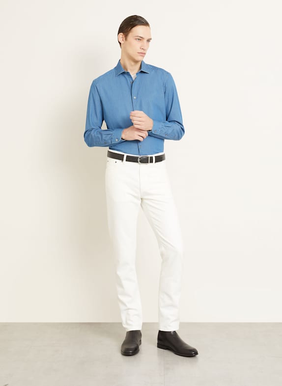 ZEGNA Jeanshemd Regular Fit BLAUW
