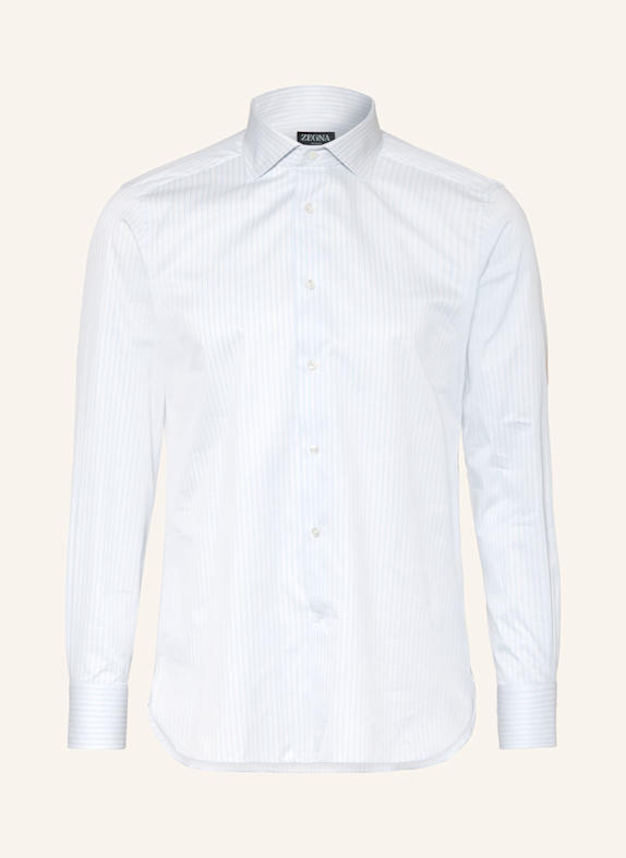 ZEGNA Hemd Regular Fit HELLBLAU / WEISS