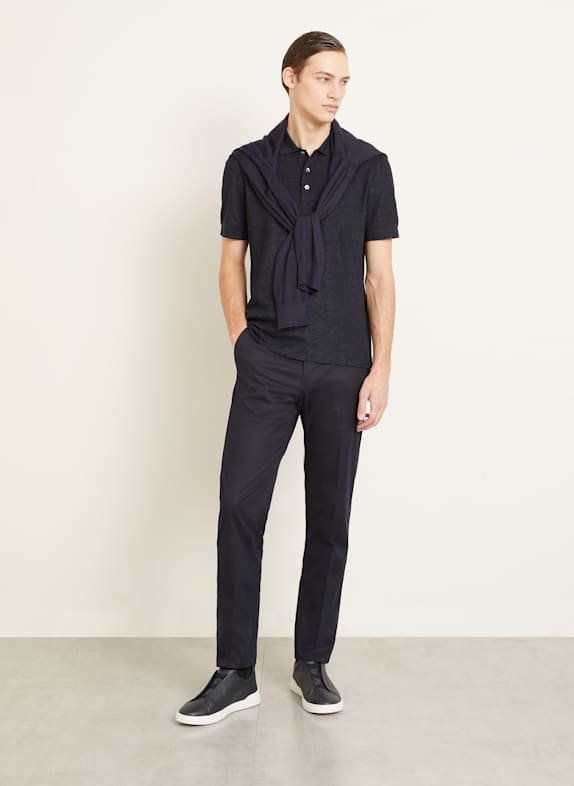 ZEGNA Jersey poloshirt DONKERBLAUW