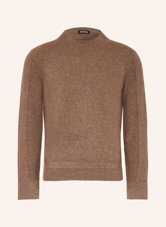 ZEGNA Pullover mit Cashmere BRAUN