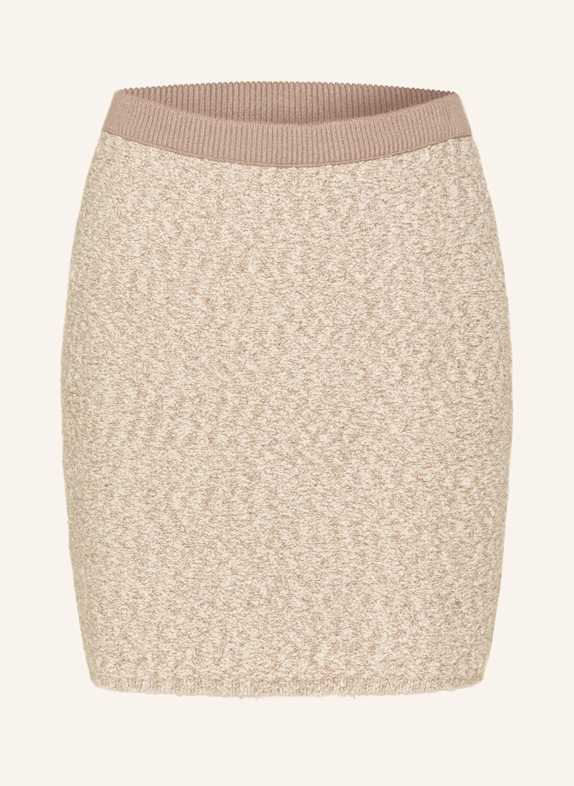 monari Strickrock mit Glitzergarn CREME / GOLD