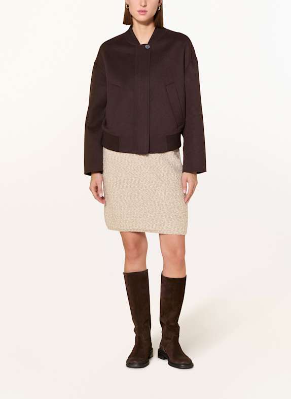 monari Strickrock mit Glitzergarn CREME / GOLD