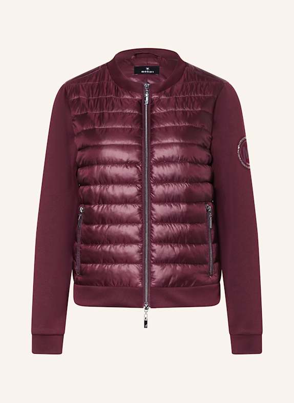 monari Steppjacke im Materialmix DUNKELROT