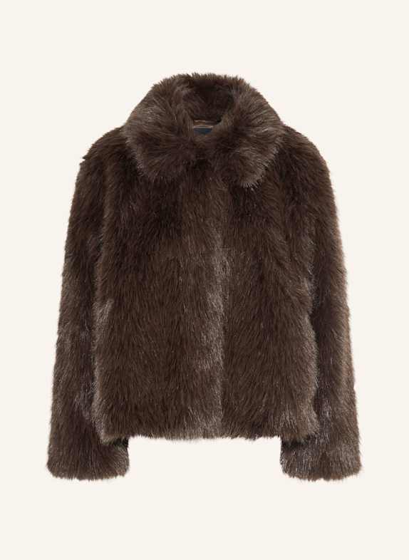 WEEKEND Max Mara Kunstfell-Jacke BRENTA1234 DUNKELBRAUN