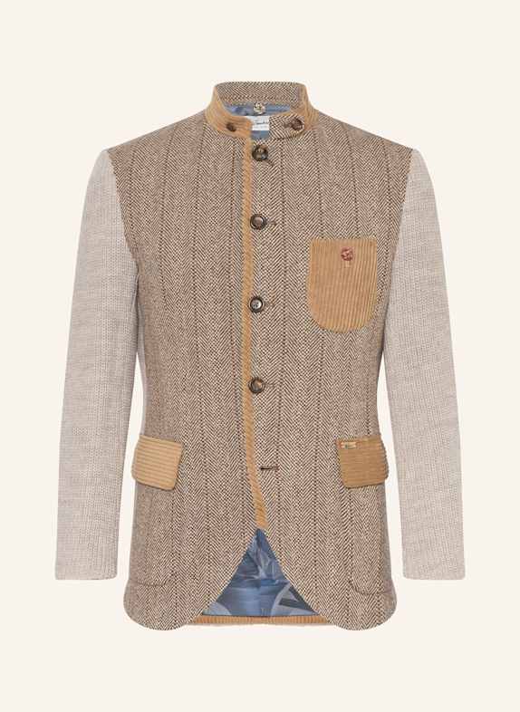 Luis Trenker LUSANDRO regular fit suit jacket in mixed materials 7171 HELLBRAUN - HELLBRAUN