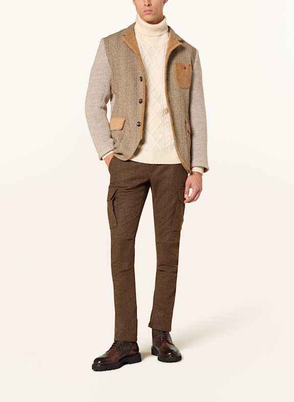 Luis Trenker LUSANDRO regular fit suit jacket in mixed materials 7171 HELLBRAUN - HELLBRAUN