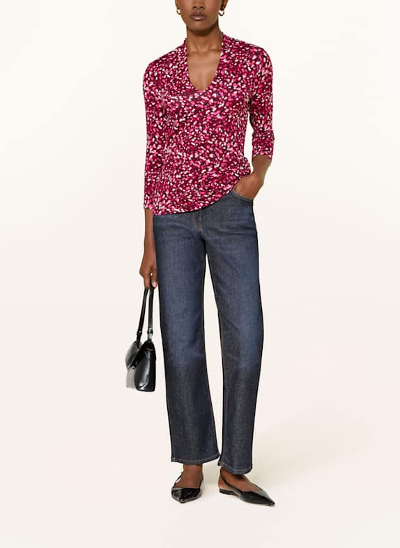 HOBBS Shirt AIMEE met 3/4-mouwen DONKERROOD