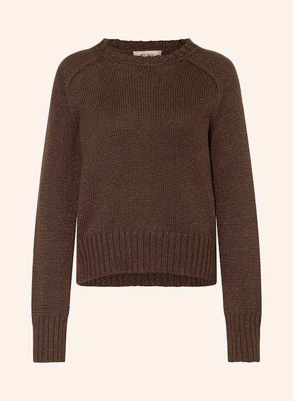 MOS MOSH Pullover MMROLA BINE mit Glitzergarn DUNKELBRAUN