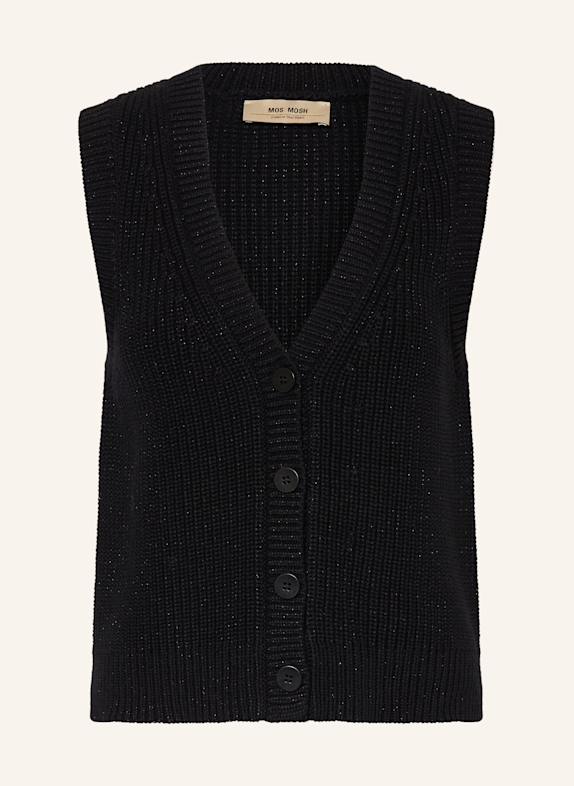 MOS MOSH Strickweste MMKIRBY mit Glitzergarn SCHWARZ