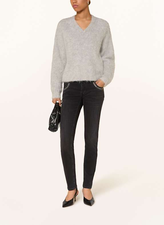 MOS MOSH Skinny jeans MMNAOMI SALUTE med strass 801 BLACK