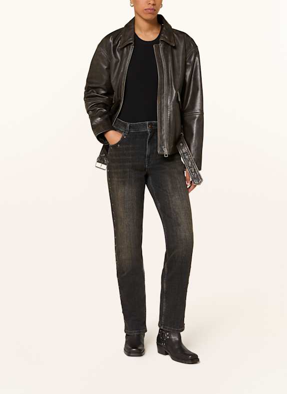 MOS MOSH Straight jeans MMRACHEL CORONI met studs 801 BLACK