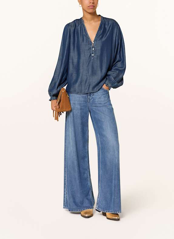 MOS MOSH Blouse MMTAZZIN in jeanslook DONKERBLAUW