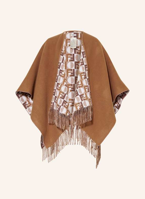 FENDI Cape zum Wenden BRAUN