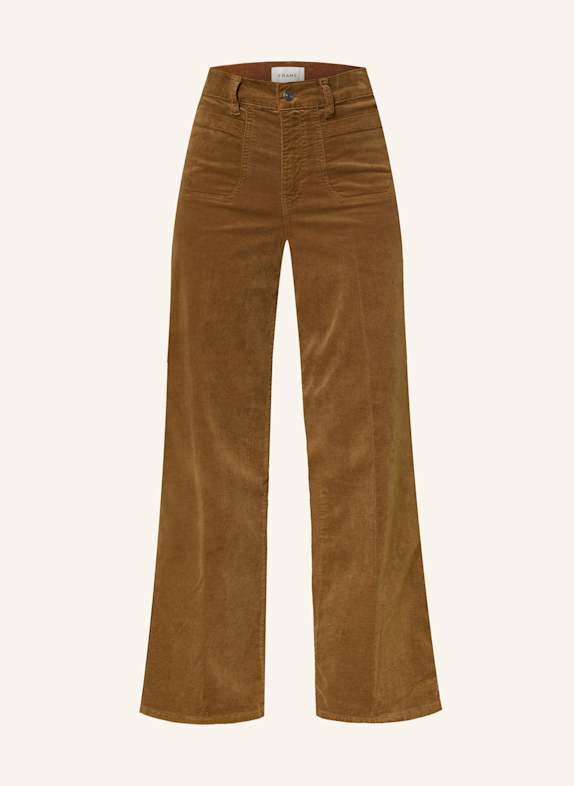 FRAME Cordhose LE SLIM PALAZZO MODERNIST BRAUN