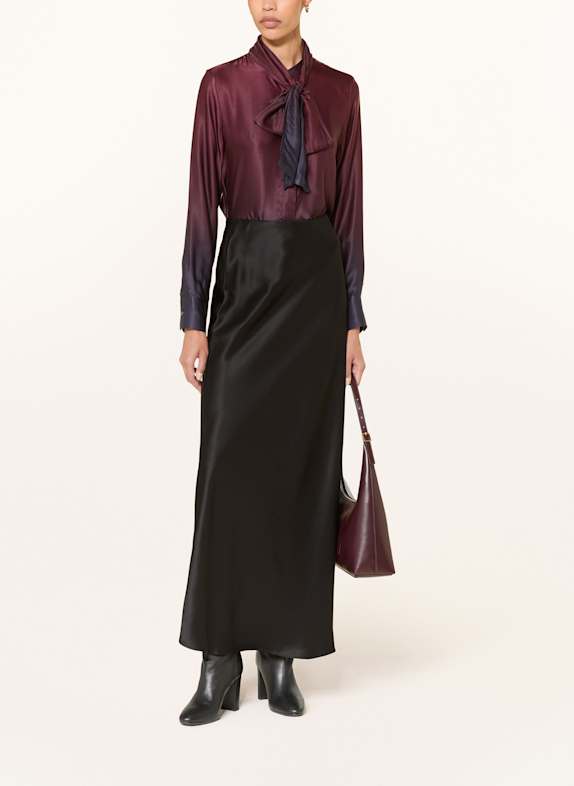ROBERT FRIEDMAN MIYA-blouse met strik van satijn DONKERROOD