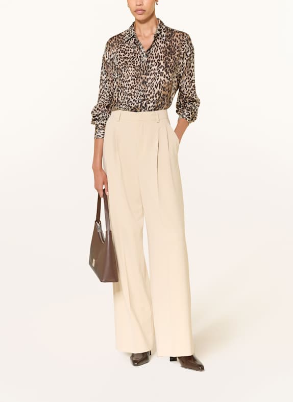 ROBERT FRIEDMAN Overhemdblouse RENEE ECRU / MARRON FONCÉ