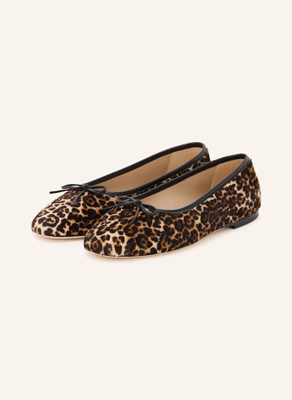 ANINE BING JAMIE ballet flats DARK BROWN/ BROWN/ CREAM