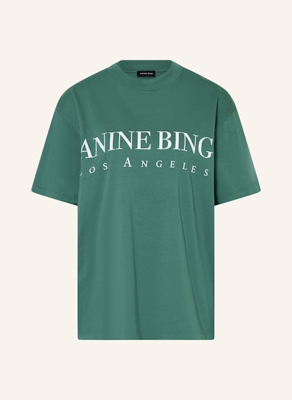 ANINE BING T-shirt ASHTON TEAL/ LIGHT GRAY