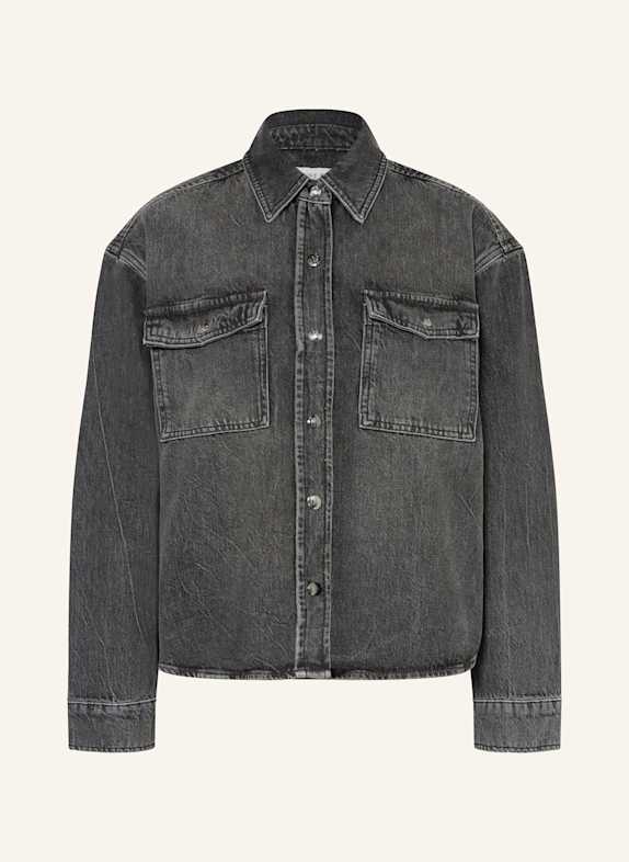 ANINE BING PAXTON denim blouse BLACK