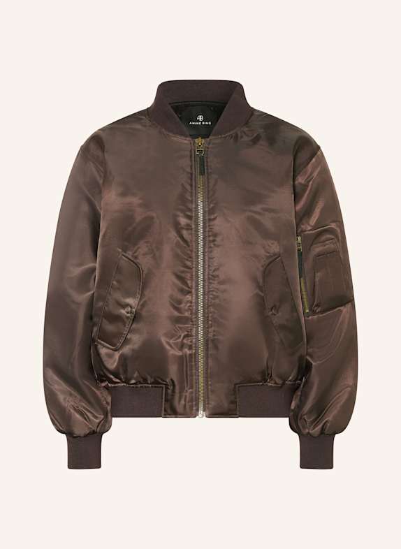 ANINE BING Bomber jacket LEON DARK BROWN