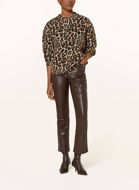 ANINE BING Trui SYDNEY met alpaca LICHTBRUIN / BRUIN / MARRON FONCÉ