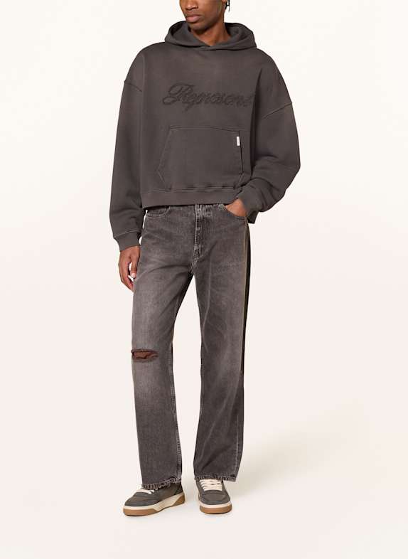 REPRESENT Hoodie REP APPLIQUE DONKERGRIJS