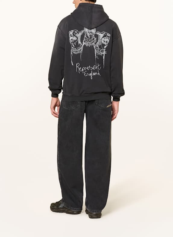 REPRESENT Oversized hoodie ZWART