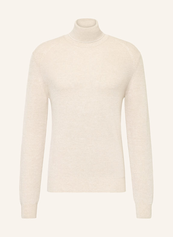 Brioni Turtleneck sweater with cashmere BEIGE
