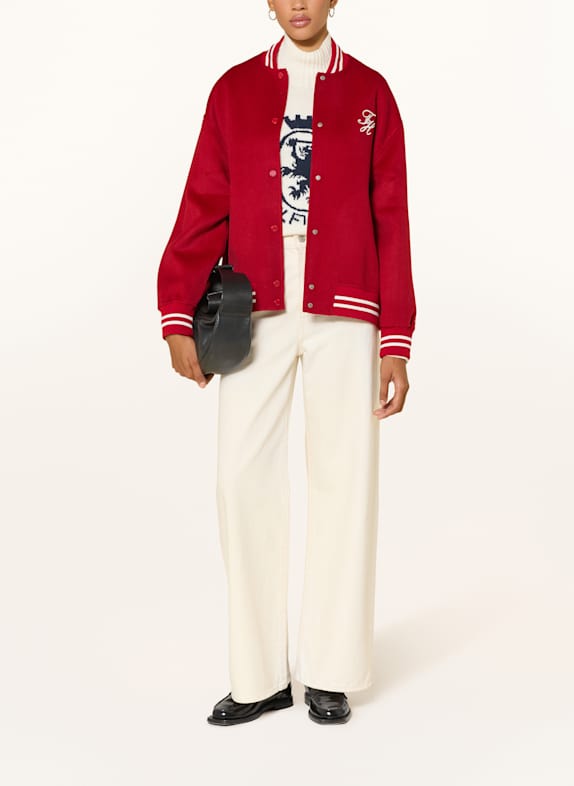 TOMMY HILFIGER veste universitaire ROUGE