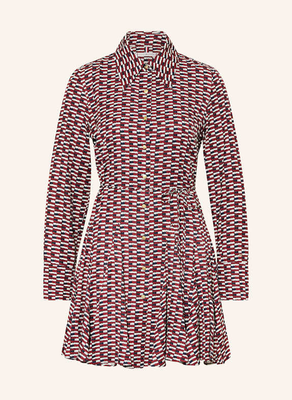 TOMMY HILFIGER Sukienka koszulowa GRANATOWY / CIEMNOCZERWONY / BIAŁY