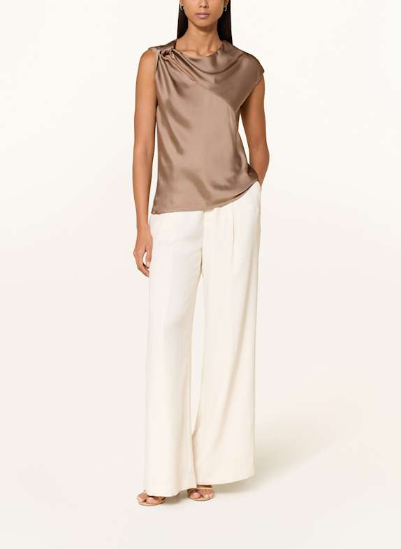 LAUREN RALPH LAUREN Blouse van satijn BEIGE