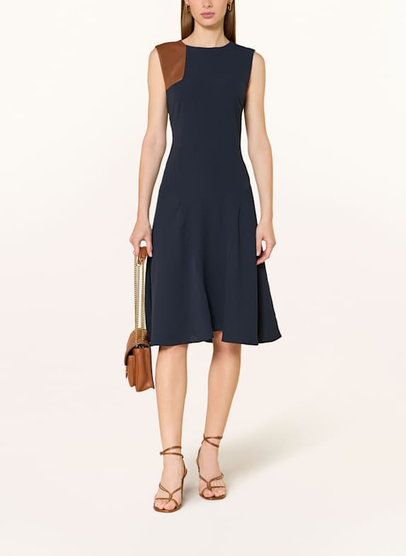 LAUREN RALPH LAUREN Kleid DUNKELBLAU / BRAUN