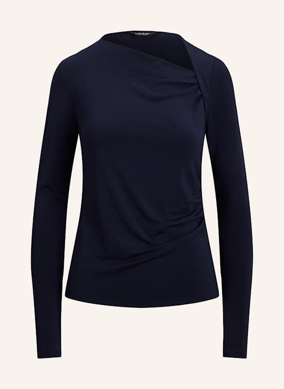 Koszulka polo z dżerseju z kamieniami ozdobnymi produktów Koszulka z długim rękawem GRANATOWY