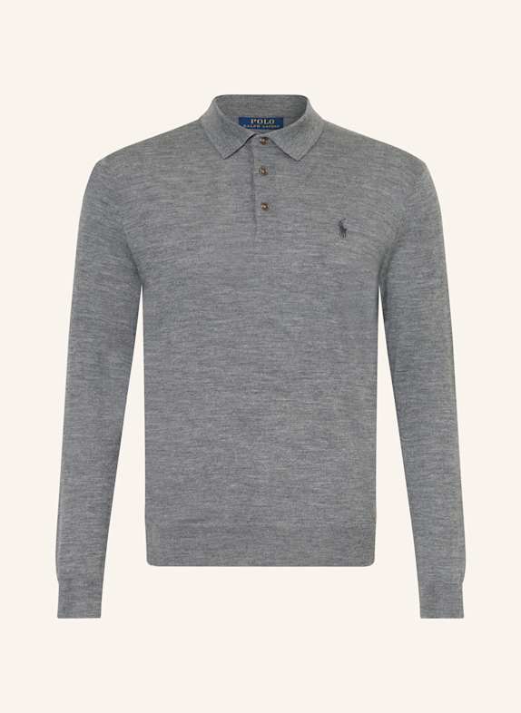 POLO RALPH LAUREN Strick-Poloshirt GRAU