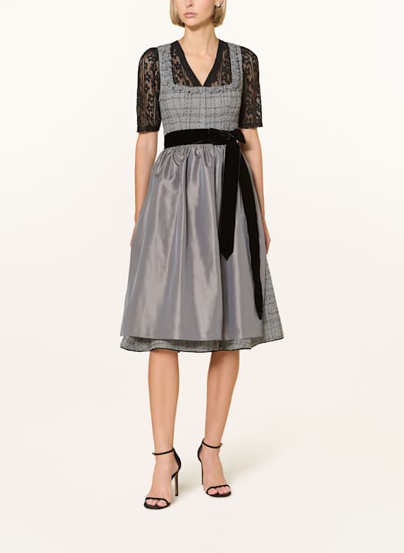 KINGA MATHE Dirndl MOSTAR met glittergaren GRIJS