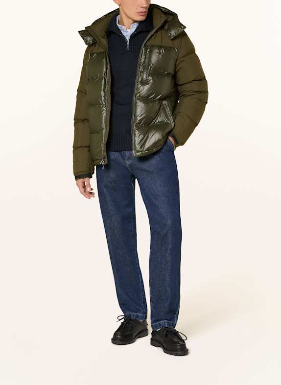 POLO RALPH LAUREN GORHAM down jacket with detachable hood OLIVE