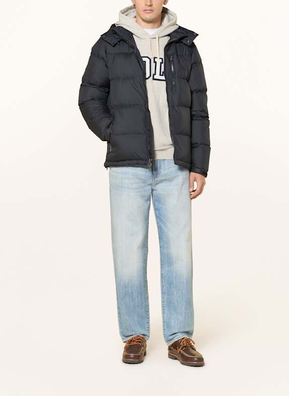 POLO RALPH LAUREN Doudoune GORHAM avec capuche amovible NOIR