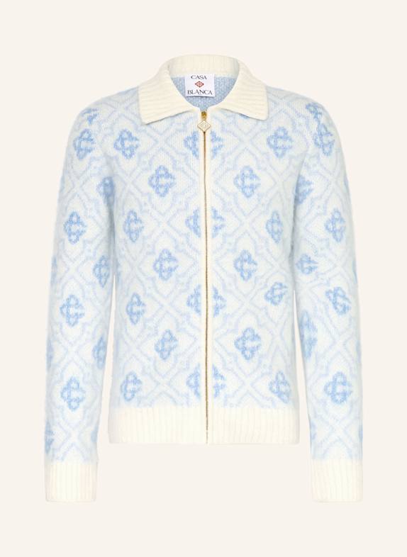 Casablanca Strickjacke ECRU/ HELLBLAU