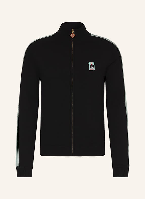 Casablanca Strickjacke aus Merinowolle SCHWARZ/ WEISS