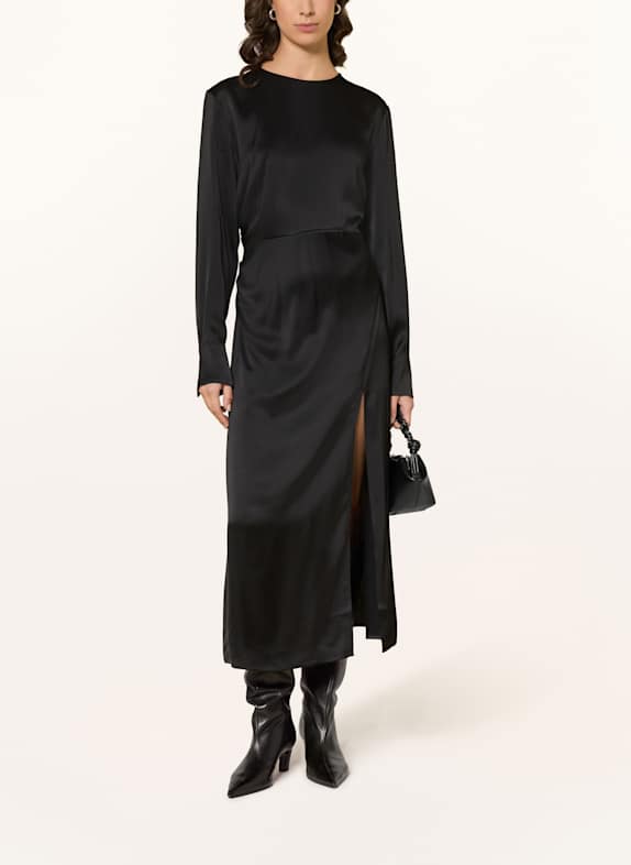 ottod'ame Satinkleid SCHWARZ