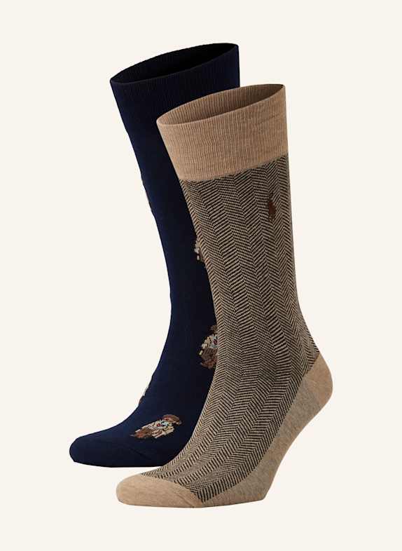 POLO RALPH LAUREN 2er-Pack Strümpfe 002 NAVY / H CAMEL