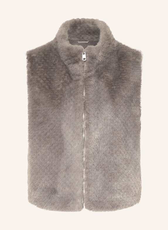 CINQUE Kunstpelz-Weste CIWARMY GRAU