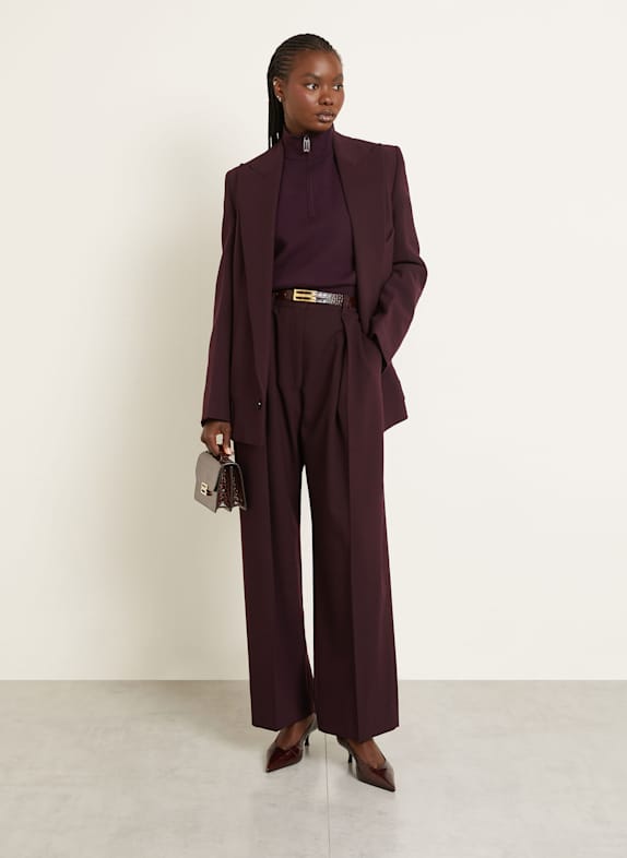 VICTORIA BECKHAM Pantaloni Marlene ROȘU ÎNCHIS