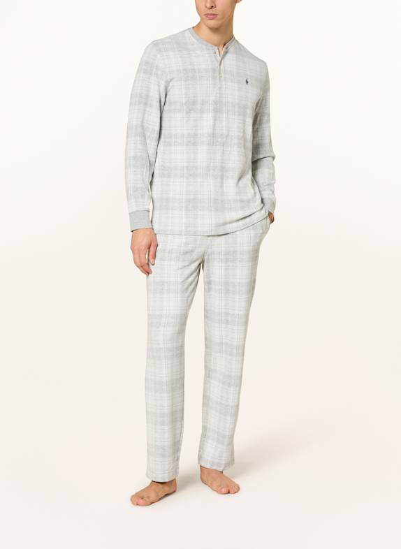 POLO RALPH LAUREN Slaapshirt van flanel LICHTGRIJS / GRIJS