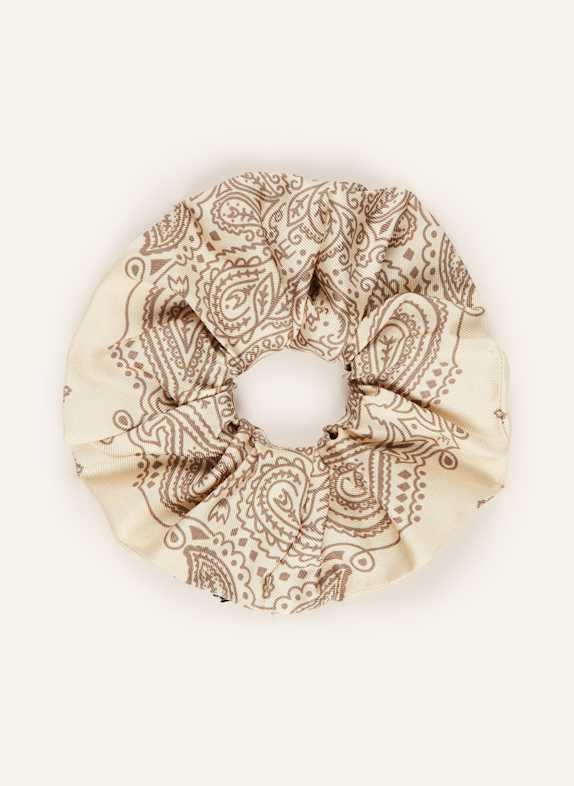 AENEIS Haargummi aus Seide ECRU / BRAUN