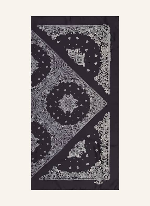 AENEIS Seidentuch SCHWARZ / WEISS