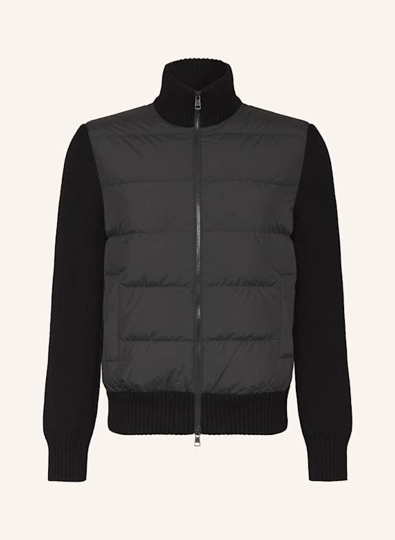 MONCLER Down jacket TRICOT in mixed materials BLACK