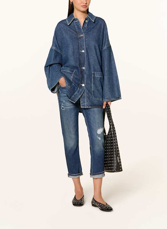 GANG Boyfriend jeans 94NICA CROPPED 7777 real destroy midblue
