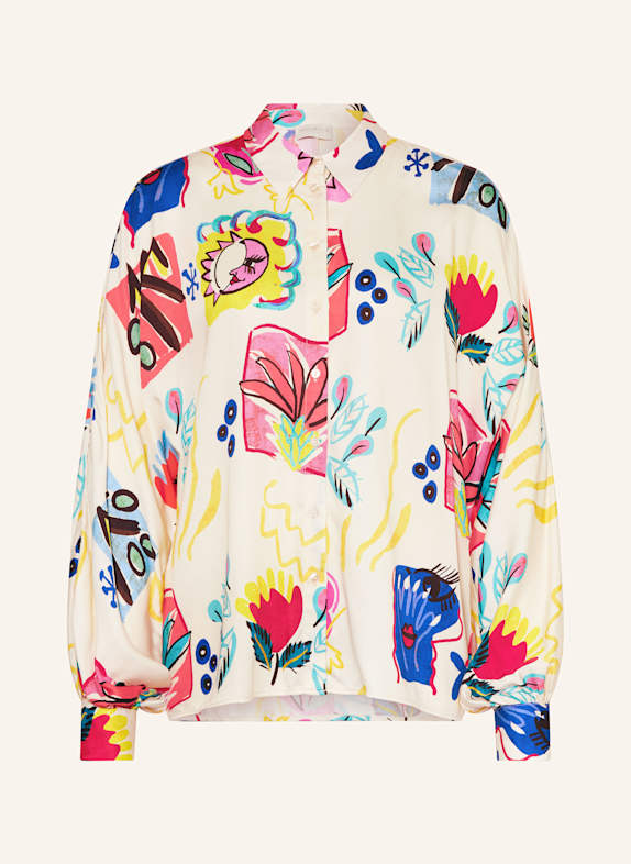 MILANO ITALY Shirt blouse CREAM/ BLUE/ RED